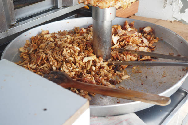 istock rotating traditional gyros meat close up 2153774518