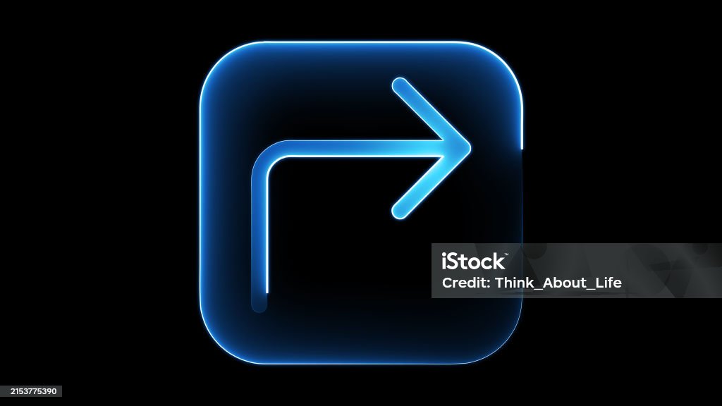 Glowing Blue Neon Right Turn Arrow Icon Stock Illustration Download glowing-blue-neon-right-turn-arrow-icon-stock-illustration-download