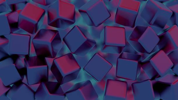 istock Cubic shapes arranged in a matrix with a 3D twist, forming an abstract and visually intriguing composition. 2153777929