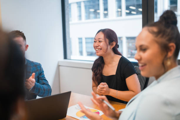 istock Acknowledging a colleague's achievement. 2153779181