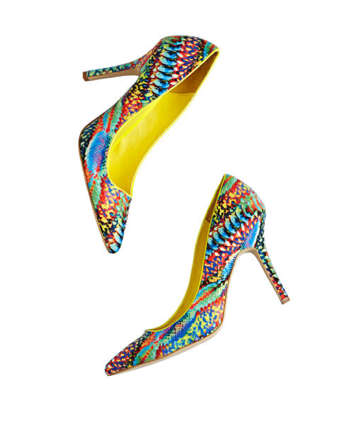 Fashionable high-heels isolated on white background
