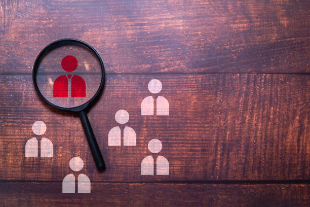 istock Magnifier focuses on the leader or manager icon. 2153779780