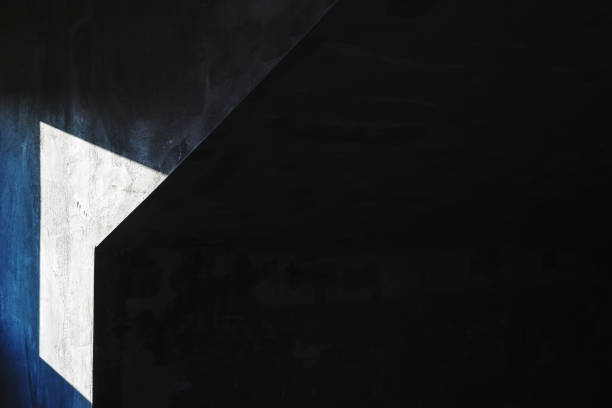 Cement mortar walls in loft apartment as abstract background, design element
