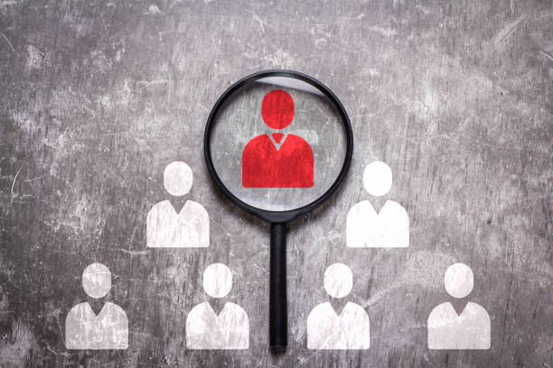 istock Magnifier focuses on the leader or manager icon. 2153780277