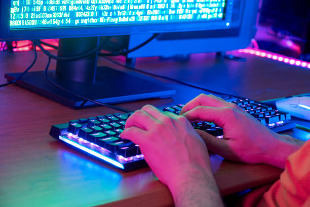 istock A gamer making strategic moves on a keyboard in an engaging game session 2153781751