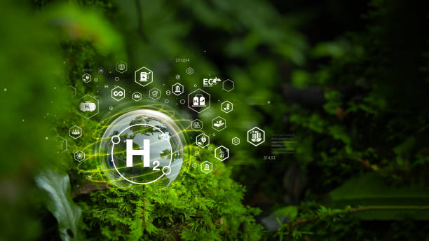 istock Clean hydrogen energy concept. Environment. Eco-friendly industry. and alternative energy Future climate friendly energy solutions for net zero goals. H2 green icon on crystal globe. 2153783717