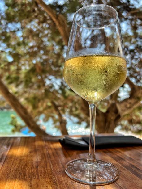 istock White wine glass in Ibiza 2153784874