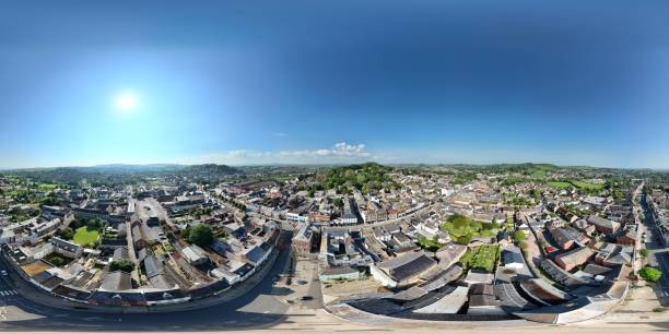 istock 360 aerial view over Bridport in Dorset 2153784952