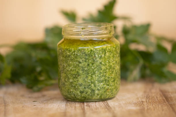 istock homemade basil pesto 2153785616