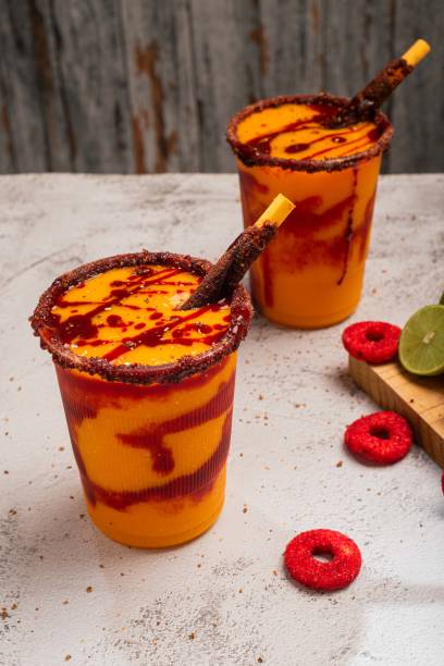 istock Mangonada, typical mexican mango smoothie with chamoy sauce and lime juice. 2153786168
