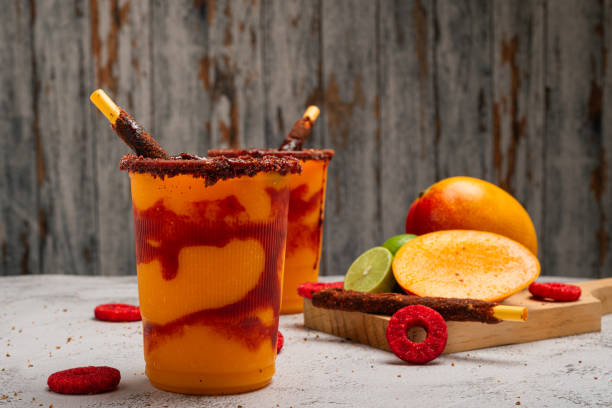 istock Mangonada, typical mexican mango smoothie with chamoy sauce and lime juice. 2153786191