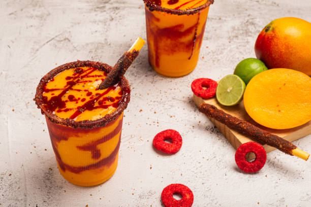 istock Mangonada, typical mexican mango smoothie with chamoy sauce and lime juice. 2153786201