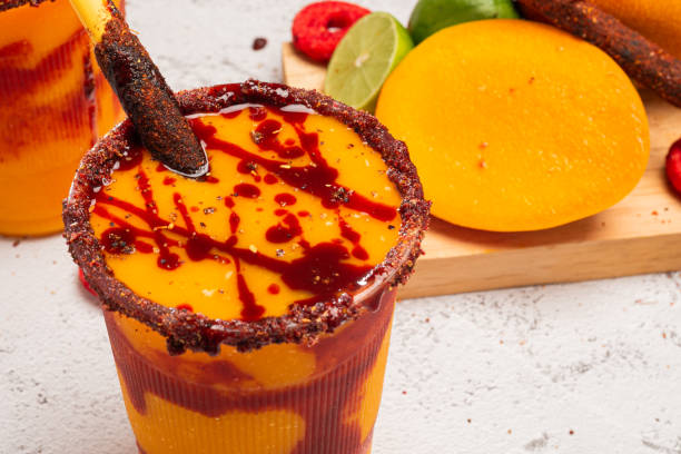 istock Mangonada, typical mexican mango smoothie with chamoy sauce and lime juice. 2153786203