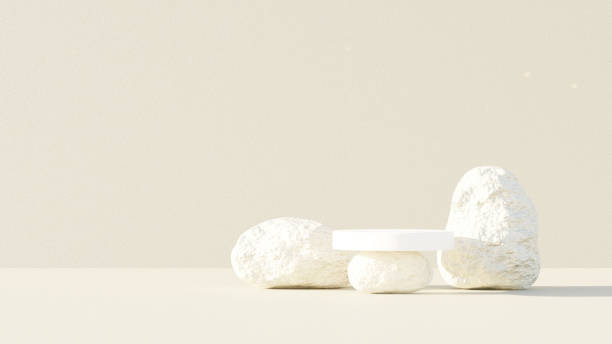 istock Background 3d rendering natural backdrop with bright lighting for showcasing cosmetic products in landscape 2153788349