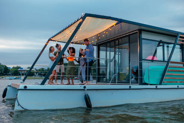 istock Coworkers team building on boat 2153795400