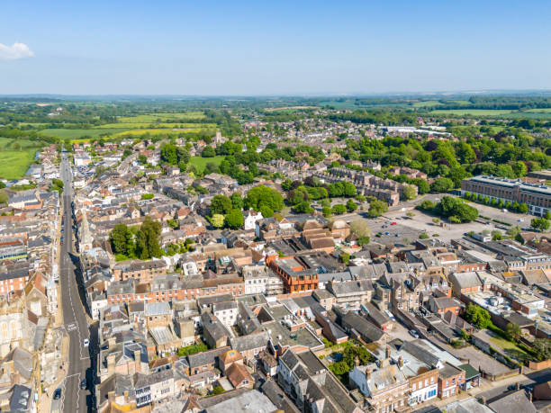 istock High Street Dorchester in Dorset 2153795872
