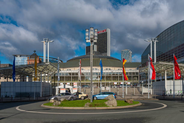 frankfurt am main, germany-october 10, 2021: View of the exhibition grounds in Frankfurt, Germany