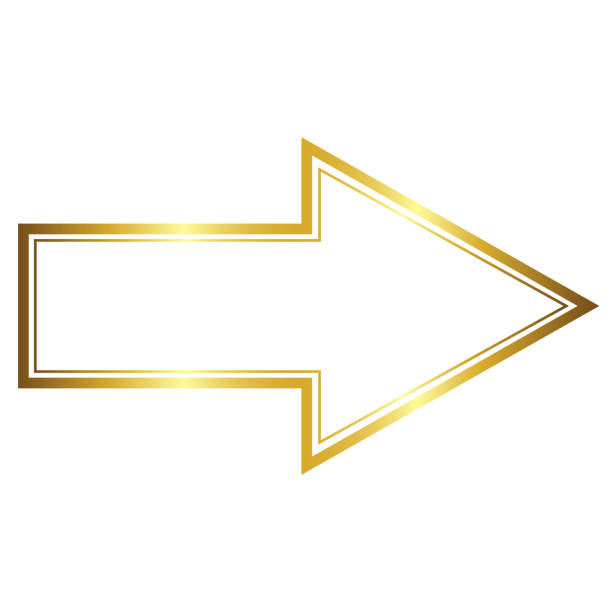 istock Gold Arrow Frame Gold picture frame luxury golden frame gold border Golden vector vintage frames retro horizontal Frame badges branches framework banner decoration decorative frame element ribbon isolated background 2153801284