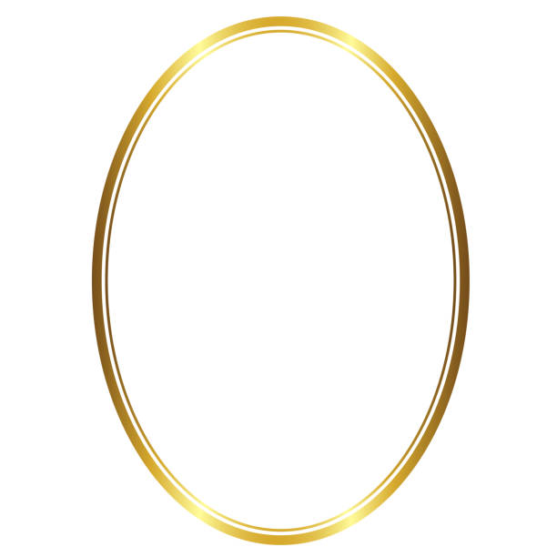 ilustraciones, imágenes clip art, dibujos animados e iconos de stock de marco de oro forma ovalada marco de fotos dorado de lujo marco dorado borde dorado vector dorado marcos vintage retro horizontal marco insignias ramas marco banner decoración elemento marco decorativo cinta fondo aislado - elipse
