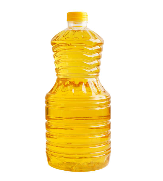 istock Vegetable oil inbottle isolated on white background with clipping path. 2153804410