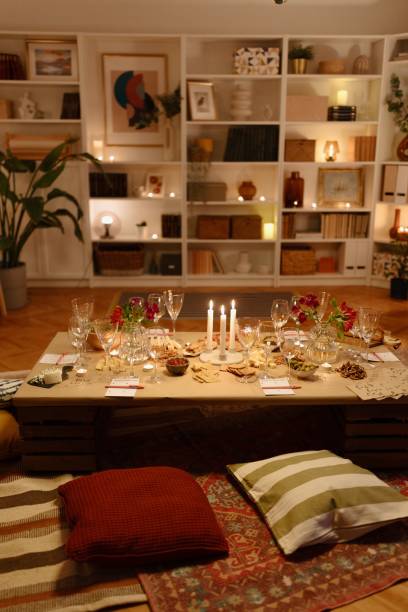 istock Living room prepared for a wine tasting 2153808548