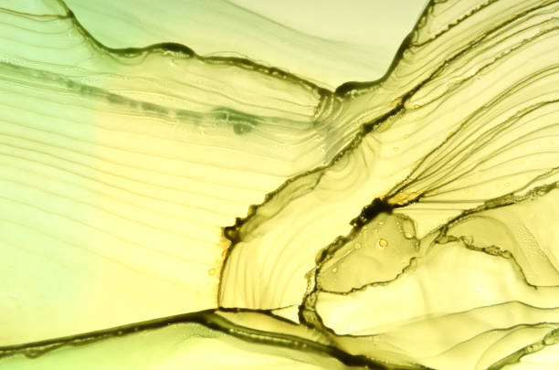 istock abstract art background of streaks with layers in yellow 2153809675
