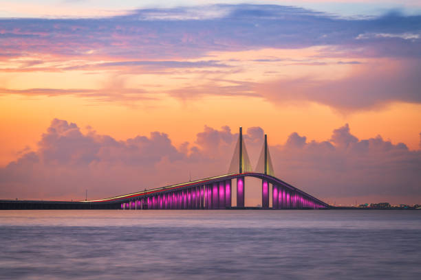 istock Sunshine Skyway Bridge at Dusk 2153812401