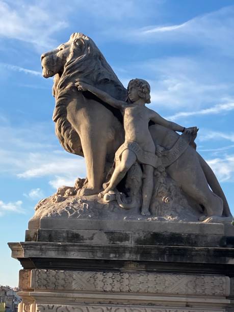 istock Lion sculptures at the Marseille train station 2153819535