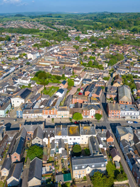 istock High Street Shops in central Bridport 2153822248