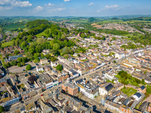 istock High Street Shops in central Bridport 2153822279