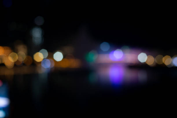 istock City lights, defocused. Town, night background 2153832937