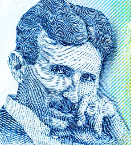istock Nikola Tesla (1856 - 1943). Portrait from Serbian banknote 2153836221