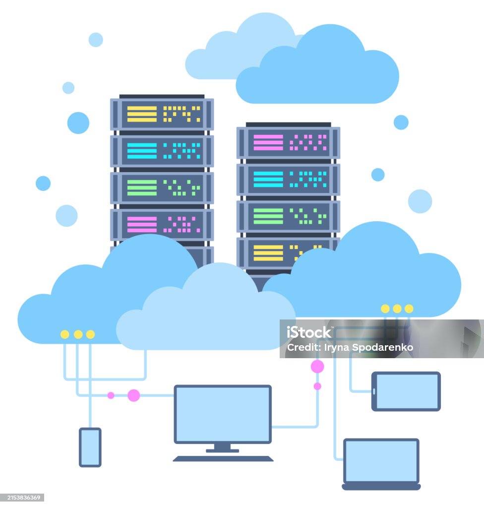 Cloud Data Server Online Database Storage Technology Concept Stock ...