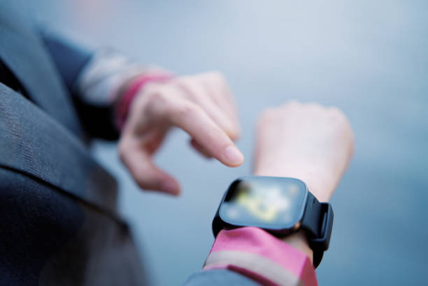 Business Person Checking Time on Stylish Smartwatch