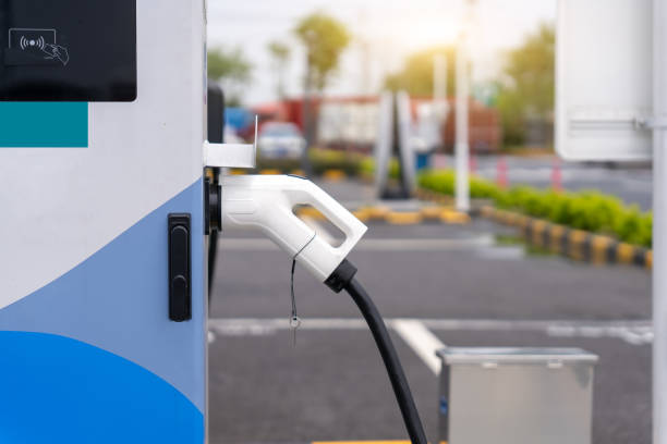 istock Modern Electric Vehicle Charging Station Infrastructure 2153840373
