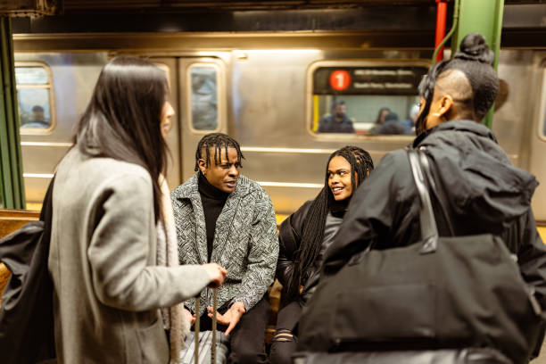 istock Diverse Group of Students Chatting at New York Subway Station 2153840648
