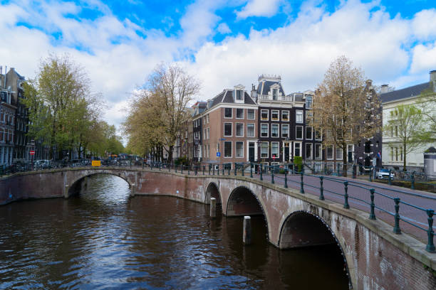 embankment and bridge of canal ring, Amsterdam, Netherlands
