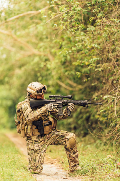 istock The soldier, armed with courage and conviction, marches bravely into battle, ready to defend their homeland and protect their fellow comrades at all costs. 2153843548