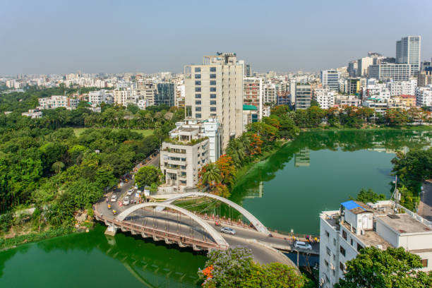 istock Cityscape with a bridge in Dhaka 2153844425