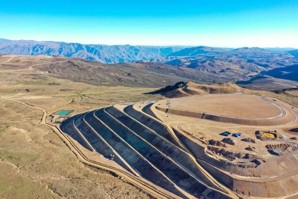 istock AERIAL VIEW OF OPEN PIT MINE WITH ENVIRONMENTAL REMEDIATION 2153847531