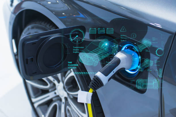 istock Electric Car Charging with Futuristic Display 2153850090