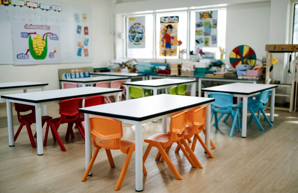 istock Interior of kindergarten classroom waiting for students 2153851336