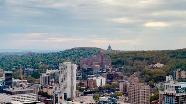 istock Downtown Montreal seen from a highrise building 2153852366