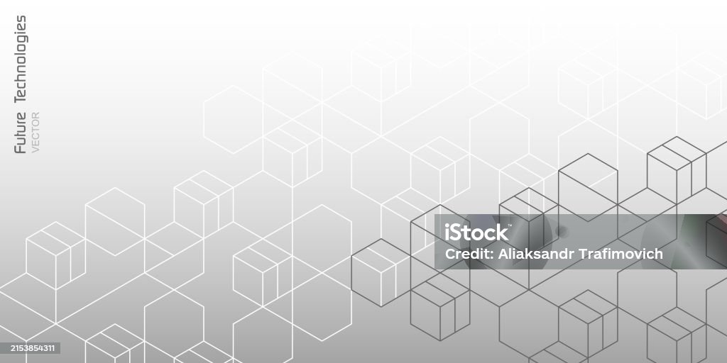 Technology Background Geometric Linesabstract Techtechnical Drawing ...