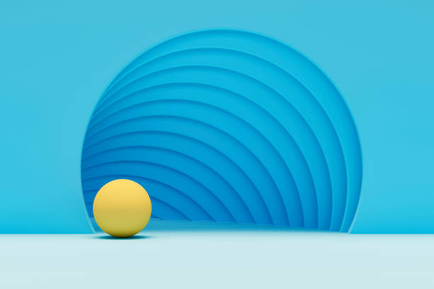 istock Tunnel on blue wall,  3d abstract background 2153862294