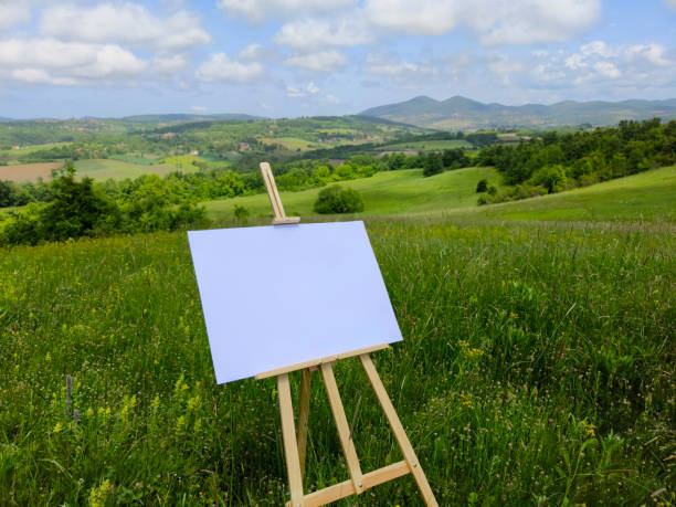 istock Blank artist canvas in nature 2153862456