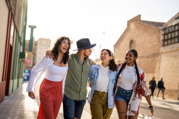 istock Group of Diverse Friends Enjoying a City Stroll 2153868830