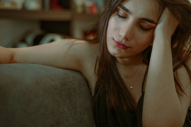 istock Serene Woman Resting Indoors 2153870433