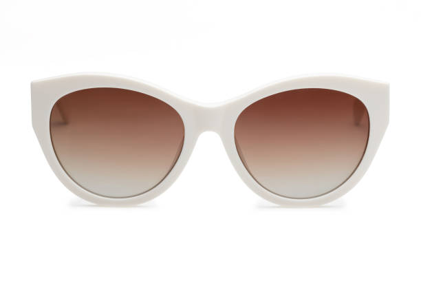 istock Front view of white female e-commerce polarized sunglasses isolated on white background. 2153871306