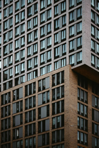 istock Residential building facade. Urban architecture pattern 2153883090